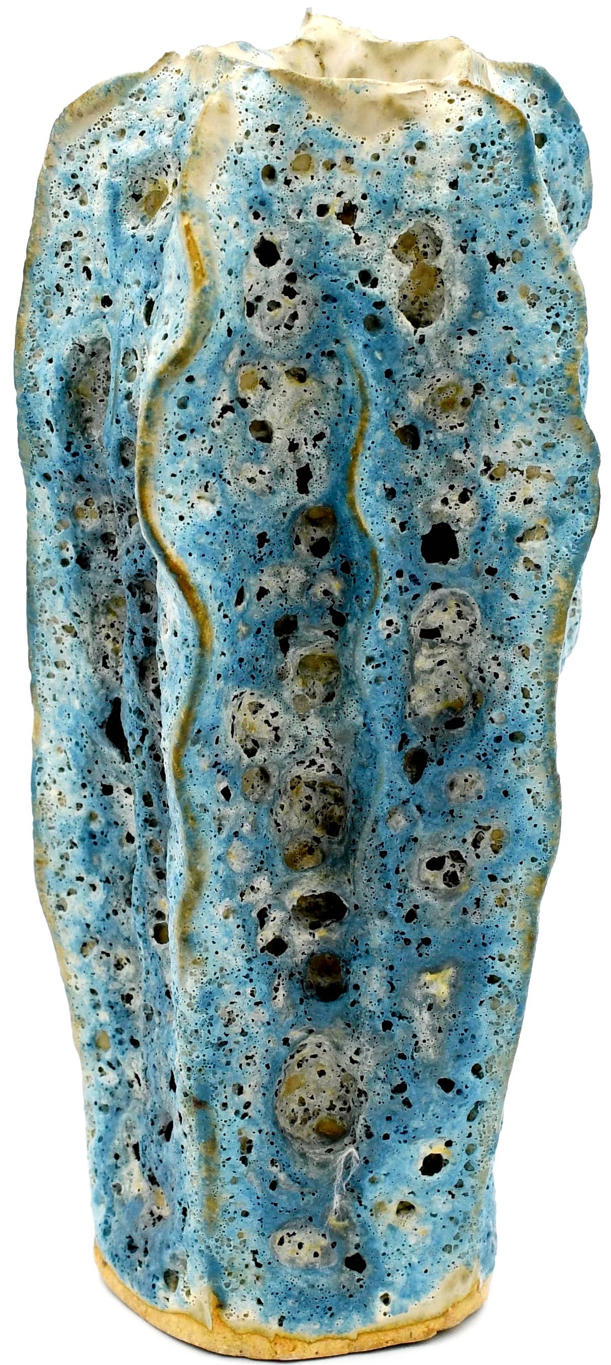 Small Sea Blue Luffa Tall Bath Pouf