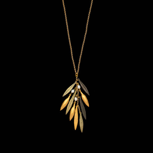 Leaf & Bud Large Pendant - 16" Adj.