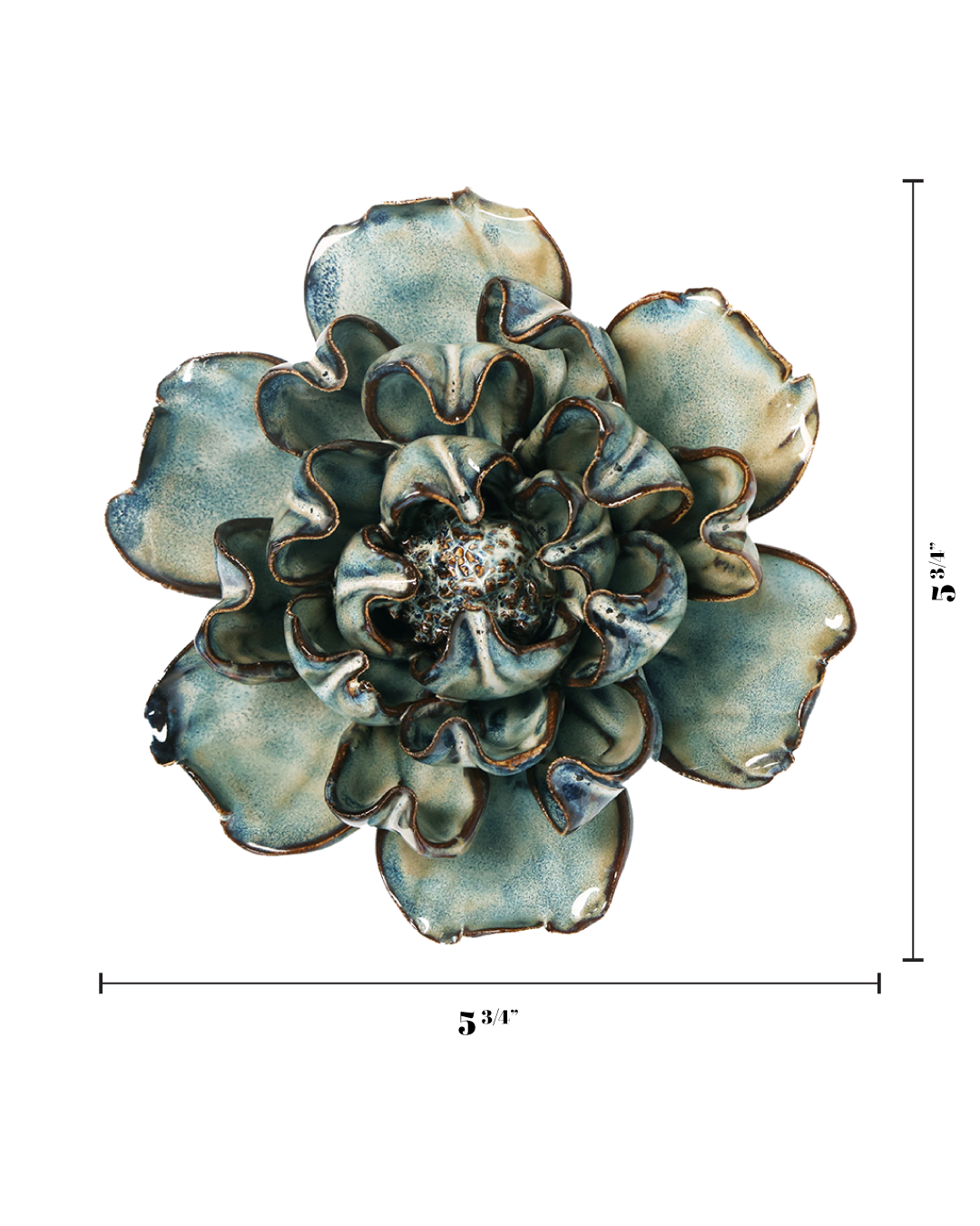 Wall Art Navy Voyage Lisianthus Ceramic Flower Boho