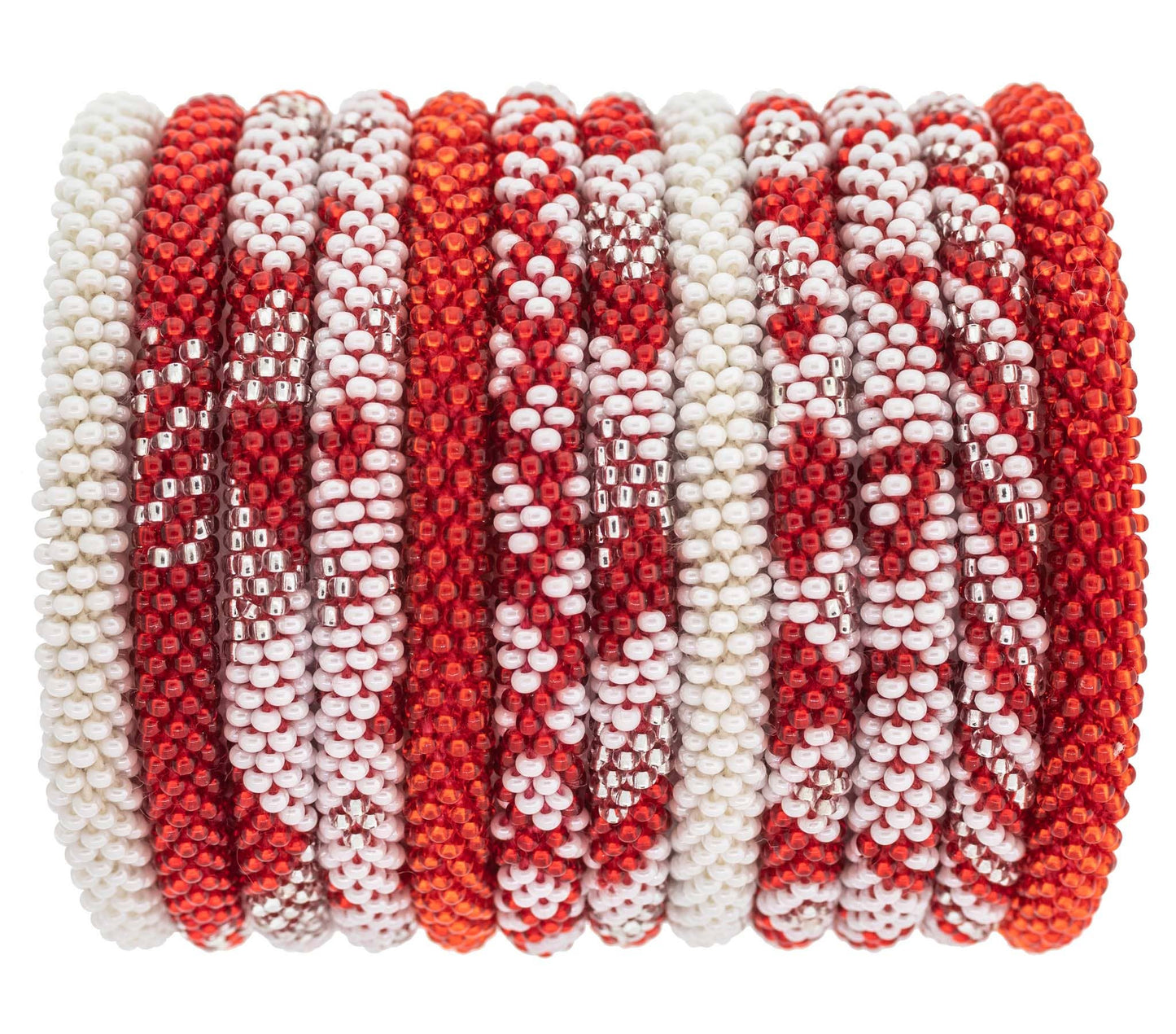Roll-On® Game Day Bracelet Red and White - Set of 12