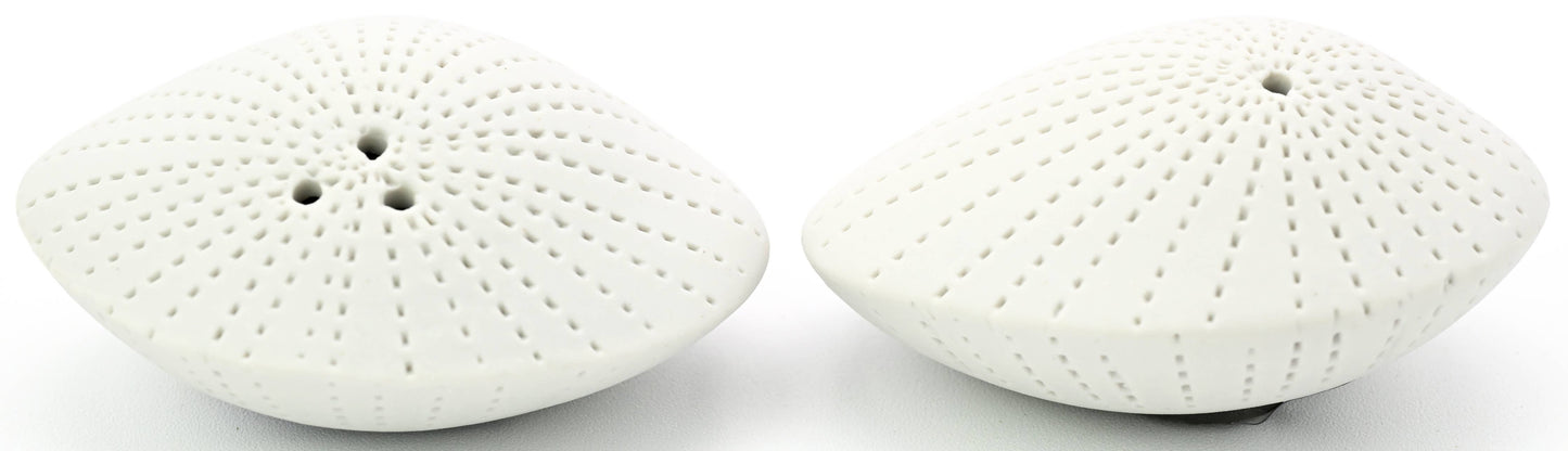 SP072WH13 Sea Shell Handcrafted Porcelain Salt and Pepper Shaker Set