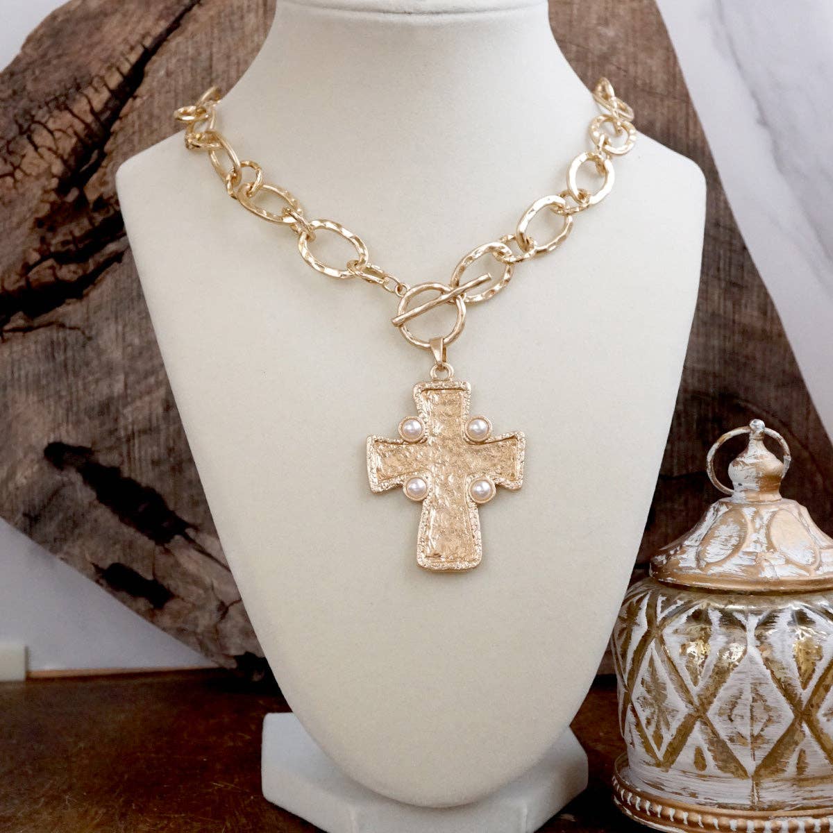 Grace in the Details – Byzantine Cross Pendant Necklace