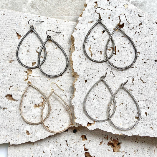 Rustic vintage bronze earrings boutique. Salon  crystals