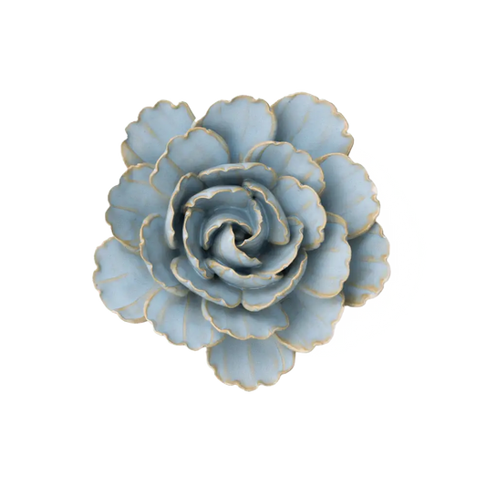 Designer Ceramic Gifts - Robin's Egg Blue Keiko Peony Flower