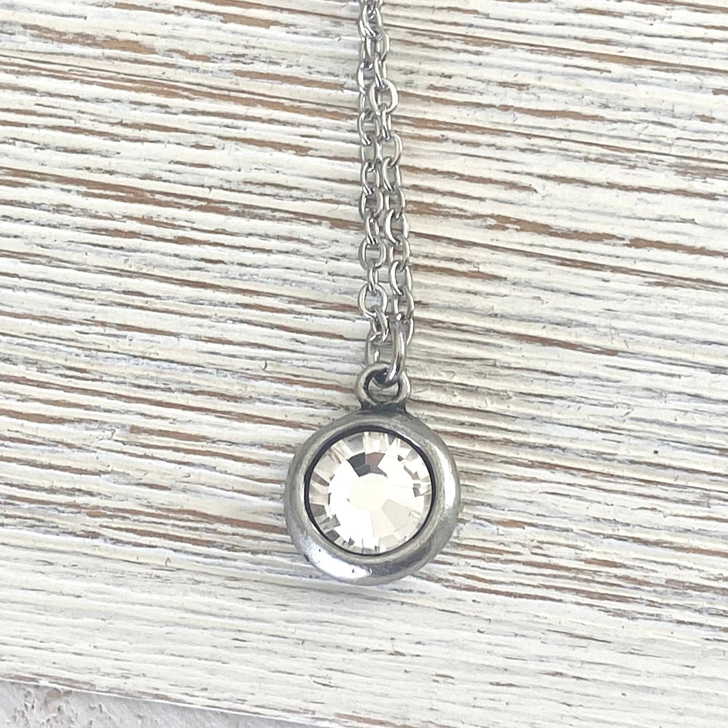 Single hand casted Swarovski crystal necklace non tarnishing