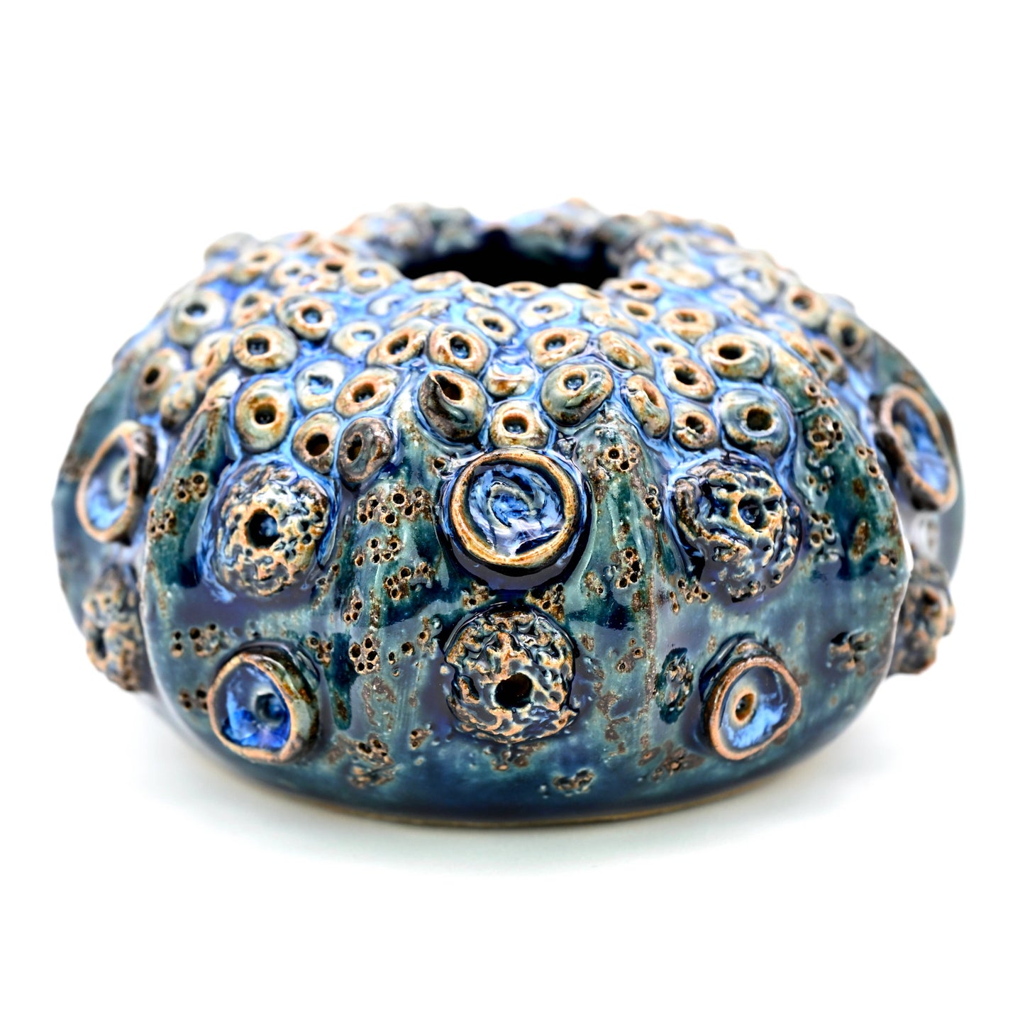 SRI194EFFB Coral ceramic vase blue effect