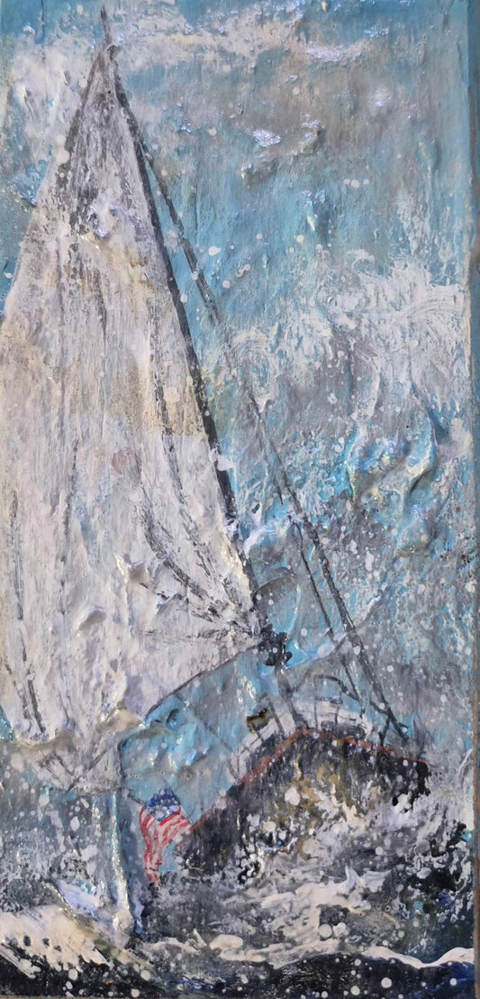 “Riding Wave” by Elaine Hinchman