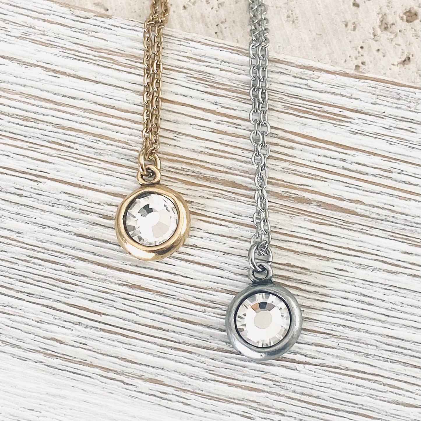 Single hand casted Swarovski crystal necklace non tarnishing