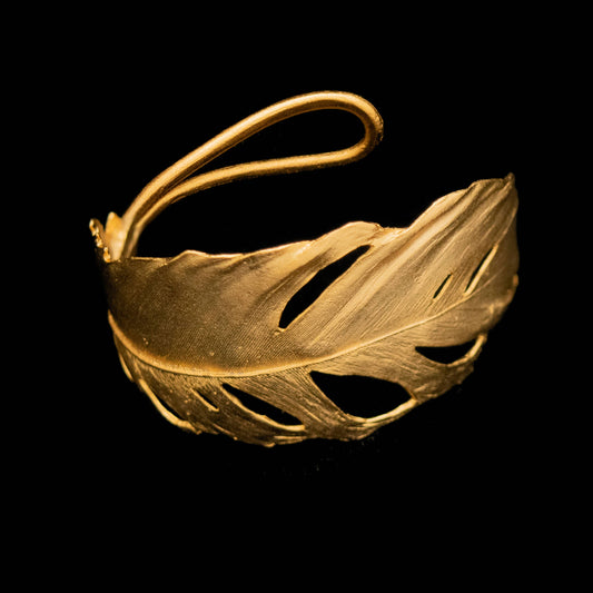 Feather Gold Cuff
