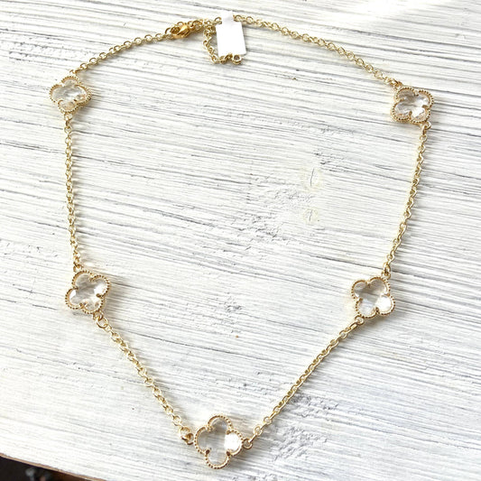 Clover quatrefoil medium necklace