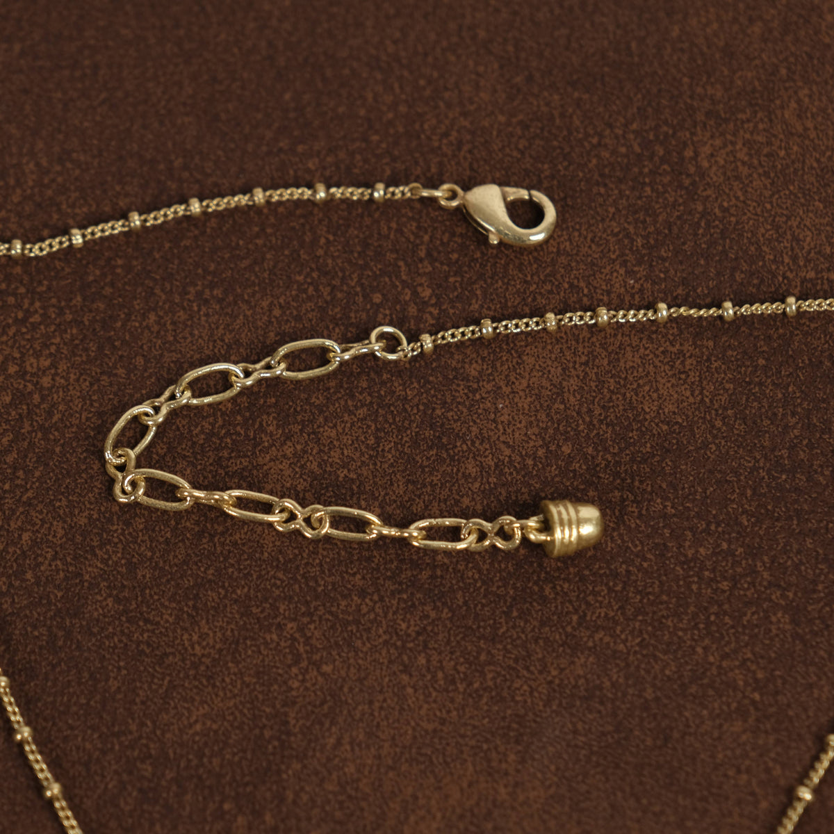 Vintage 18K Gold-Plated Brown Crystal Choker Necklace