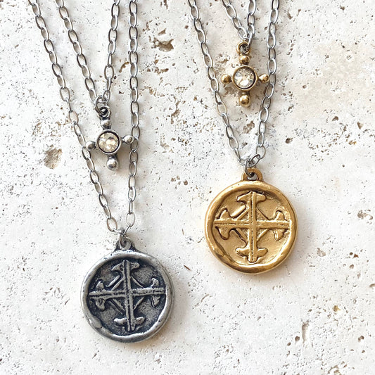 Serenity cross necklace religious Julio  jewelry prayer