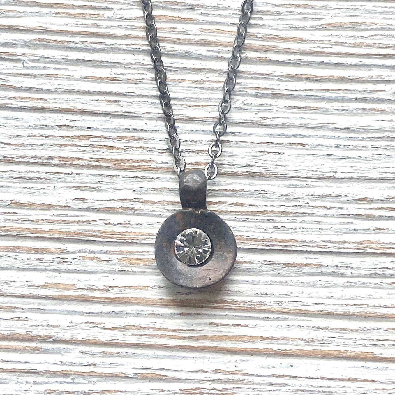 Rustic tiny necklace, salon, boutique,vintage, mini