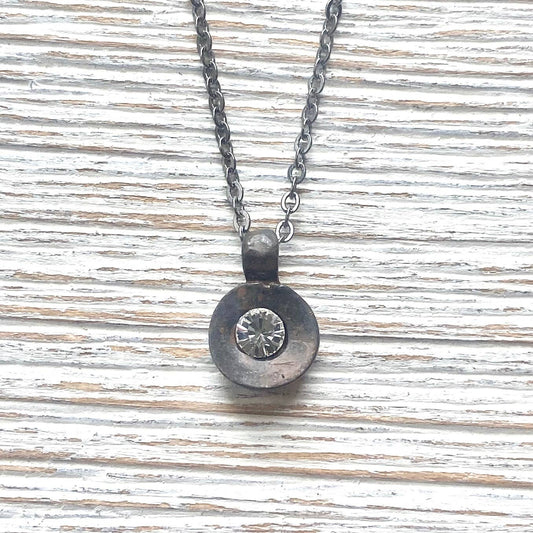 Rustic tiny necklace, salon, boutique,vintage, mini