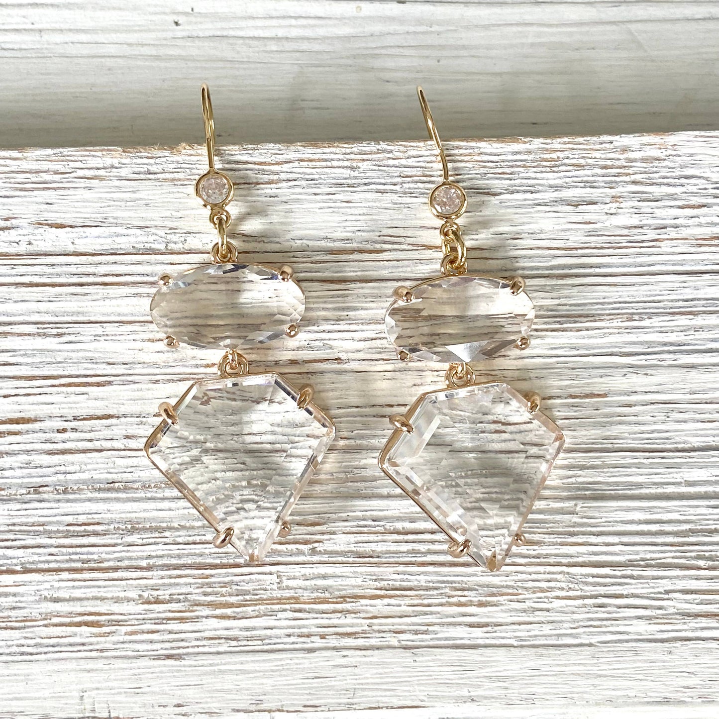 Fall Gemstone Drop Statement Earrings – Mixed Crystal Styles