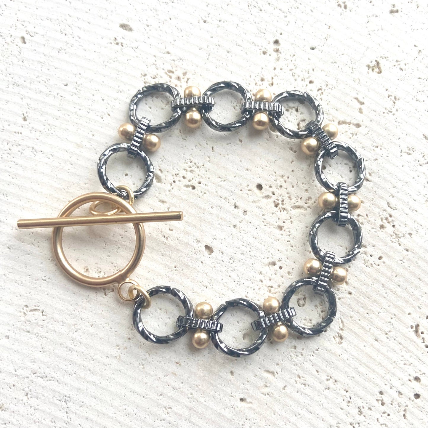 Bracelet mixed metal boutique salon