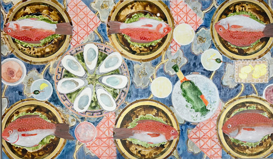 “Red Snapper and Oysters” by Garland Mattox