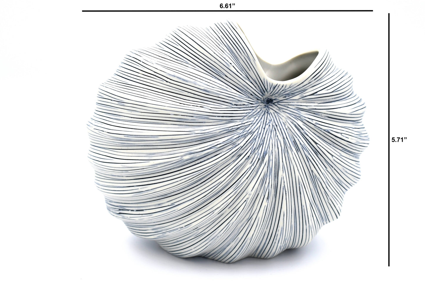 1280W27 PALM S-Handcrafted Porcelain Vase