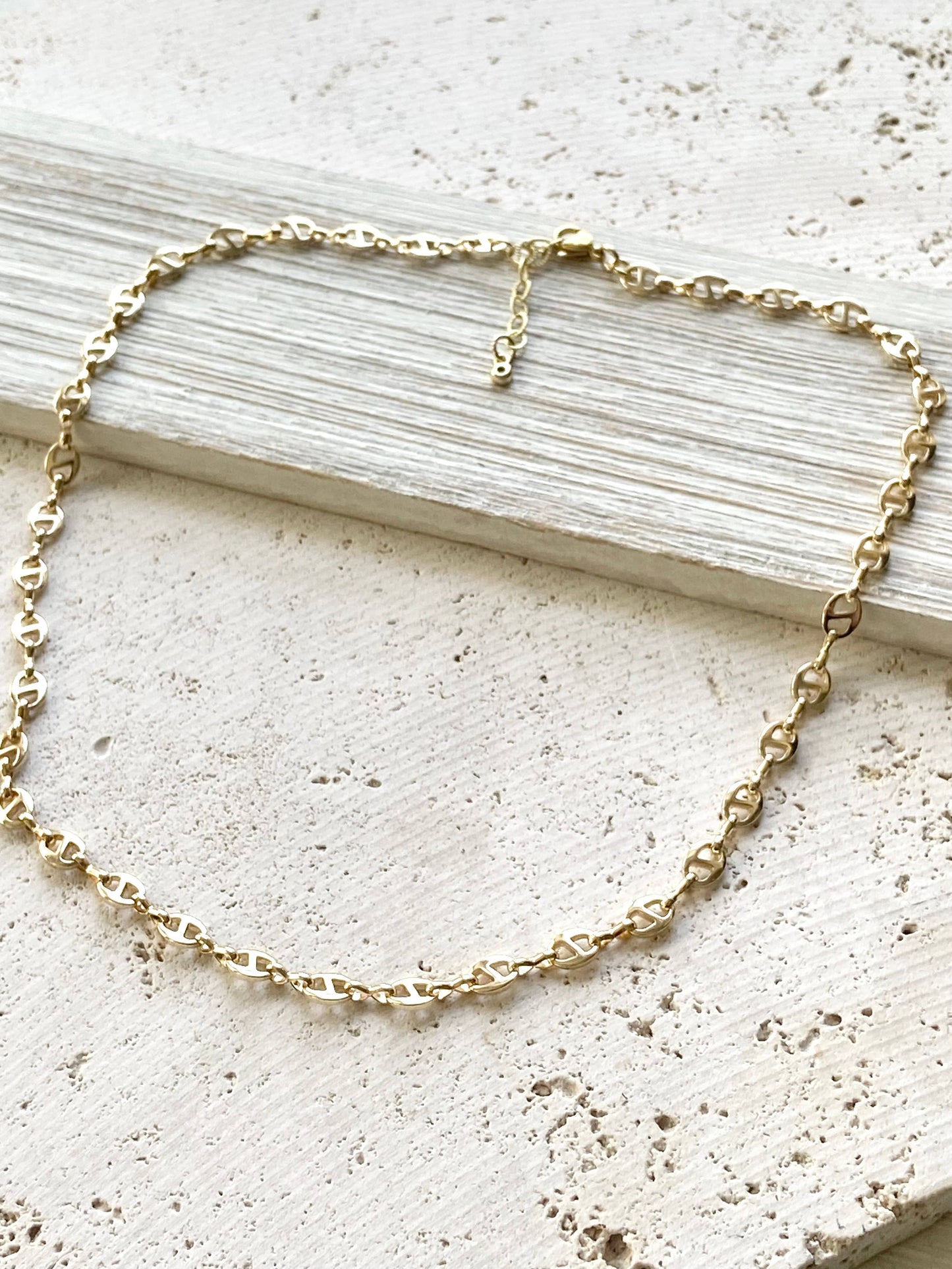 Layering necklace crystal bean chain 