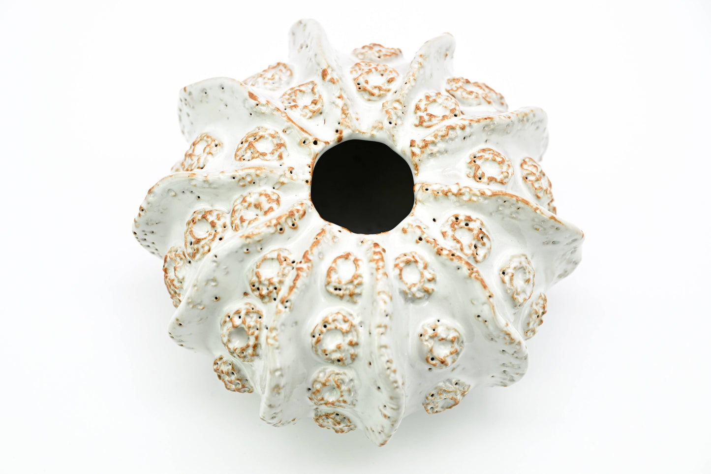 SRI193W Coral ceramic vase white