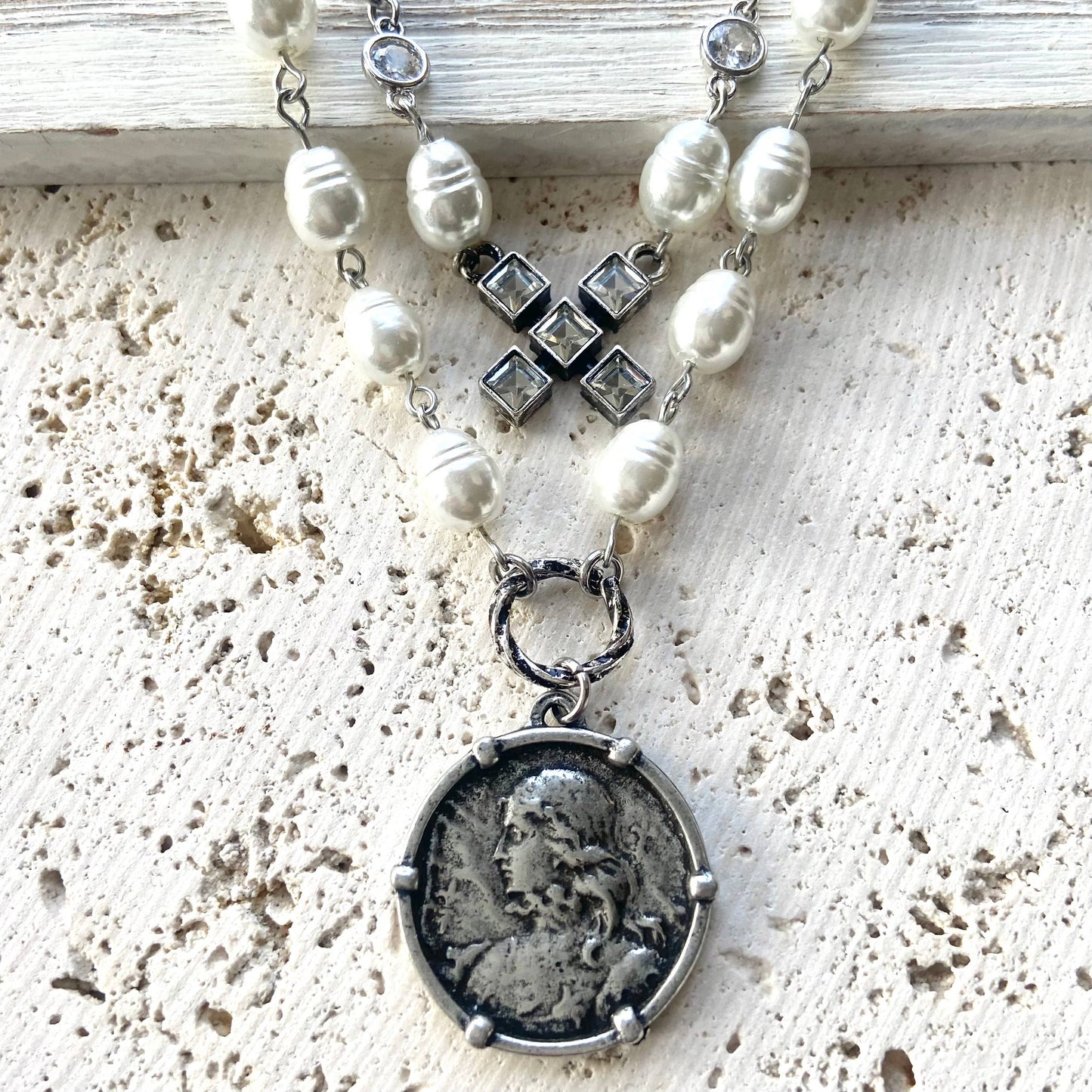 Joan of arc bee necklace French jewelry boutique salon 