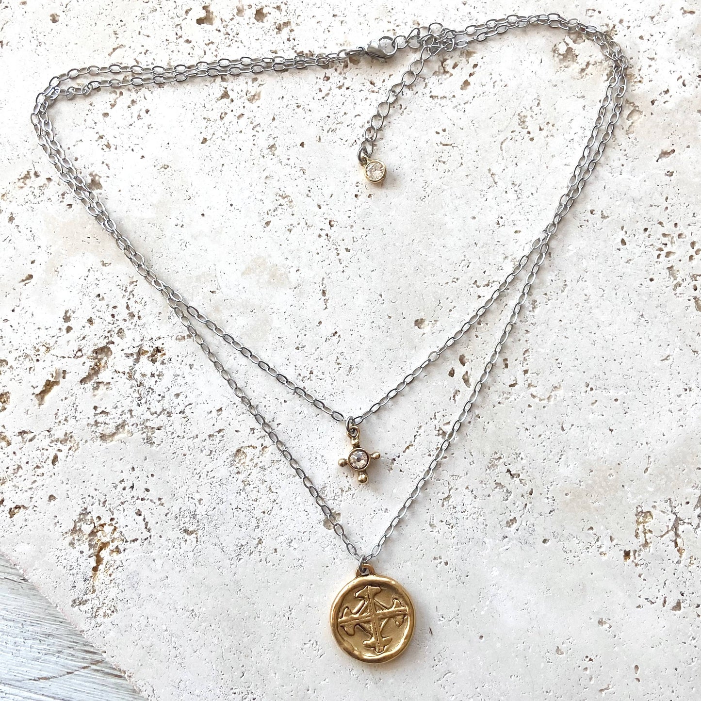 Serenity cross necklace religious Julio  jewelry prayer