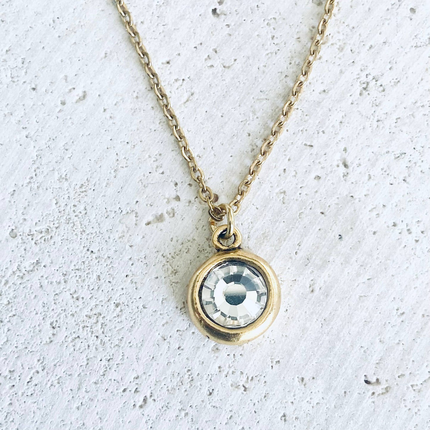 Single hand casted Swarovski crystal necklace non tarnishing