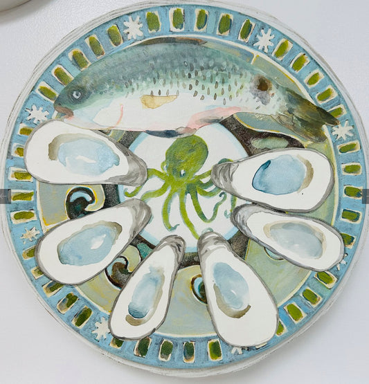 “Framed Oysters on an Octopus Platter” by Garland Mattox