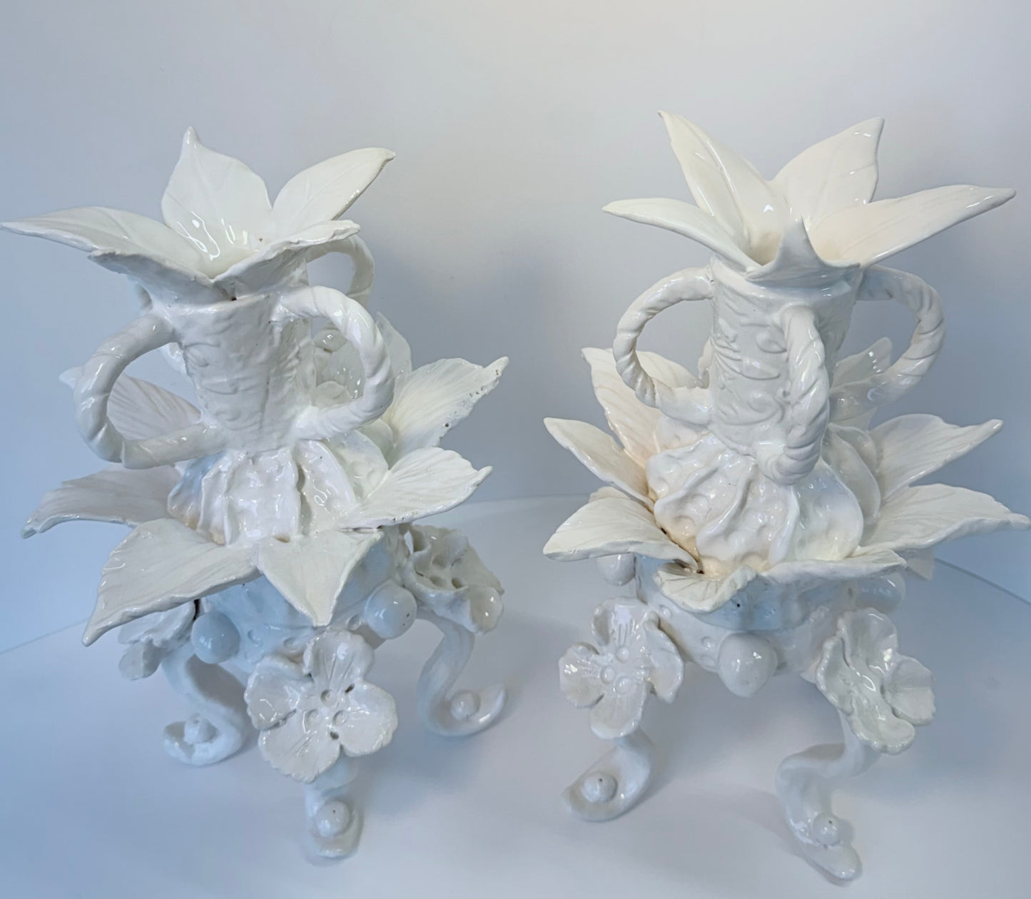 Feuilles et Fleurs Candlesticks by Gail Williams