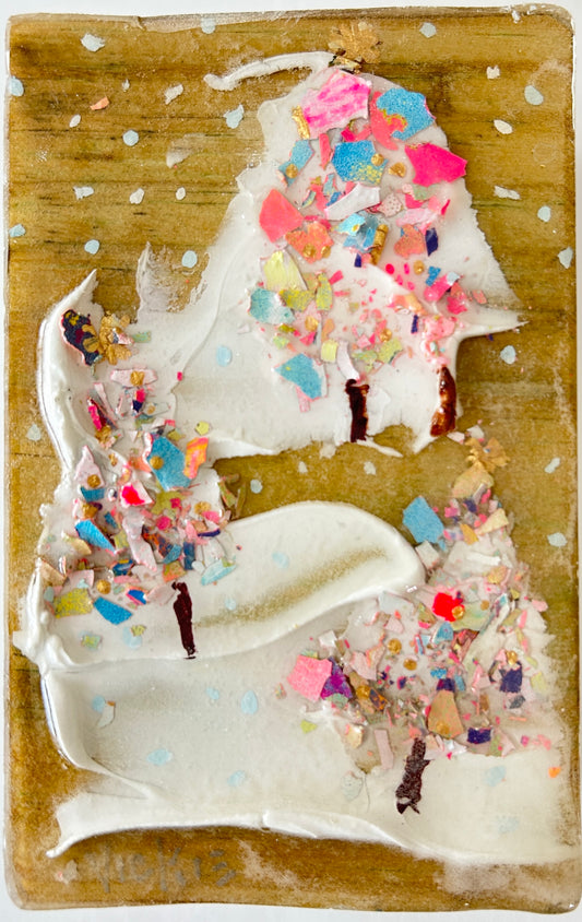 “It’s Snowing at the Christmas Tree Farm“ by Vickie Randgaard