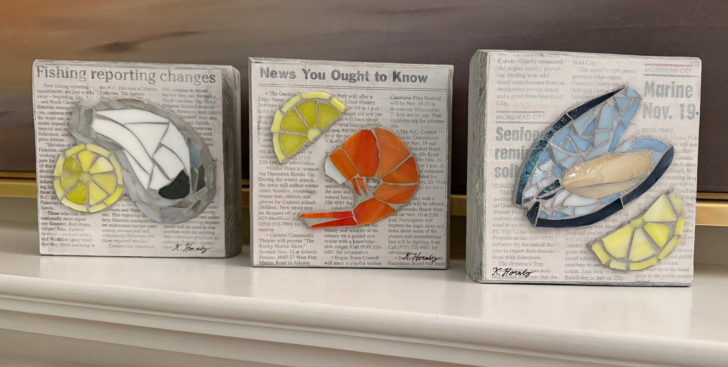 OYSTER SHELF SITTER by Kelsie Hornby