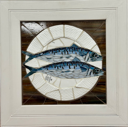 “Mackeral on Plate” by Kelsie Hornby