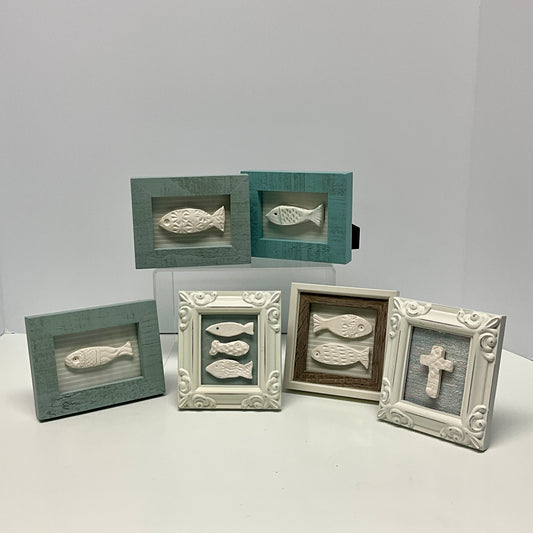 Framed Salt Minis with Ceramics by Sydnor Greene