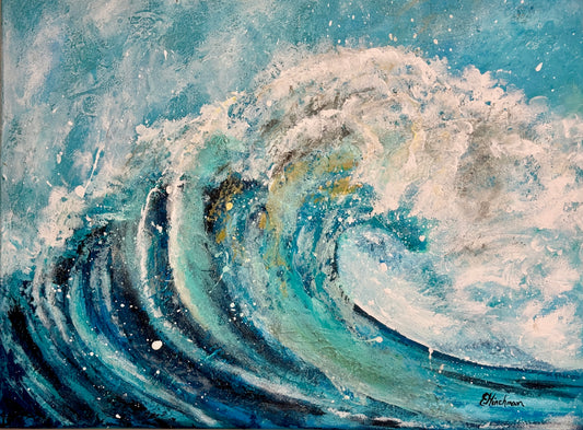 “Pushing Wave” by Elaine Hinchman