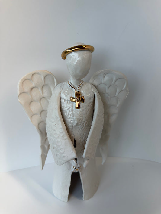 Medium Ceramic Angel by Gail Williams