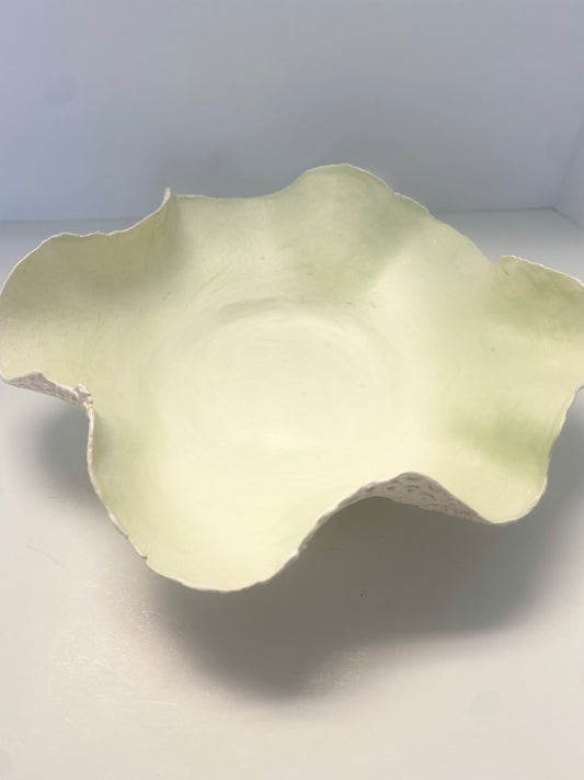 Celery Green Wave Bowl by Gail Williams