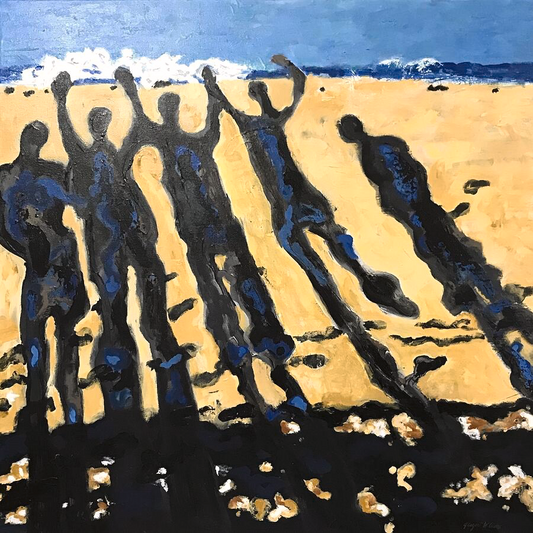 SILHOUETTES ON A SUNNY BEACH GICLEE By Gail Williams
