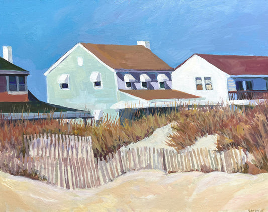 “AtlanticBeach Cottages with Hurricane Fence” by Stephen Moore