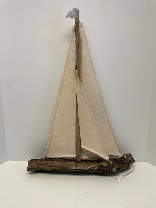 Driftwood Sailboat “Around The Sun” by Elaine Hinchman