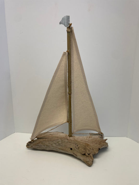 Driftwood Sailboat “Let Lose” by Elaine Hinchman