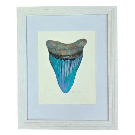 FRAMED SHARK TOOTH ORIGINAL VIII by Cynthia Diehl