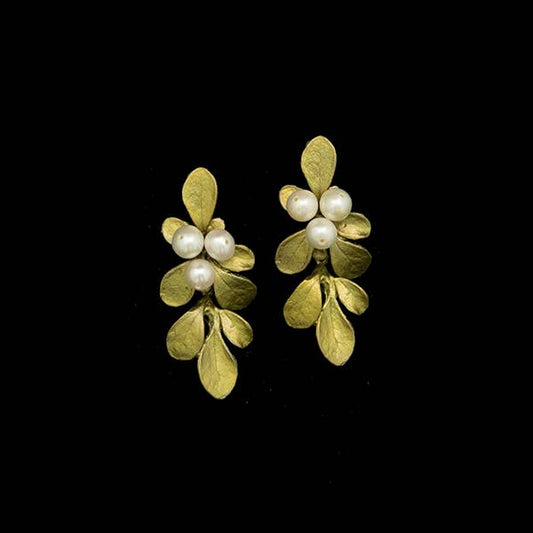 Barberry Pearl Post Earrings