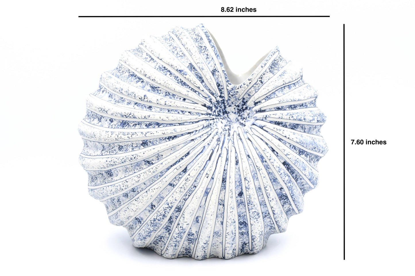 1279W16BLUE Palm M-Handcrafted Porcelain Vase