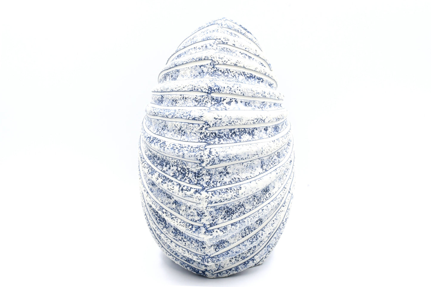 1279W16BLUE Palm M-Handcrafted Porcelain Vase
