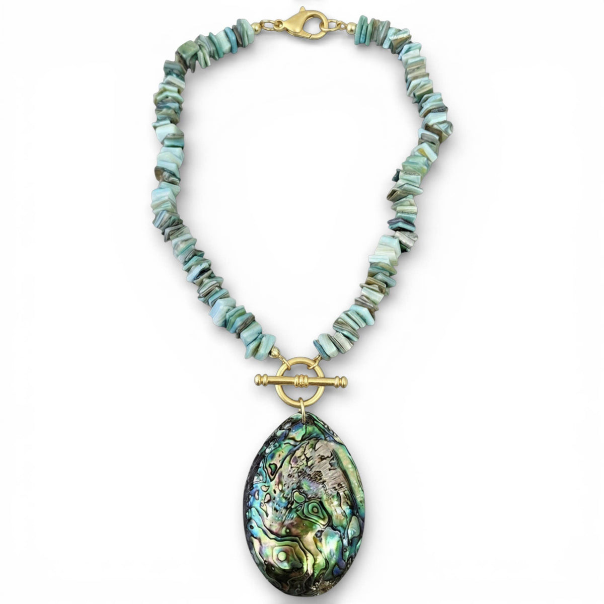 Abalone Beaded Sea Shell Necklace | Summer Statement Jewelry