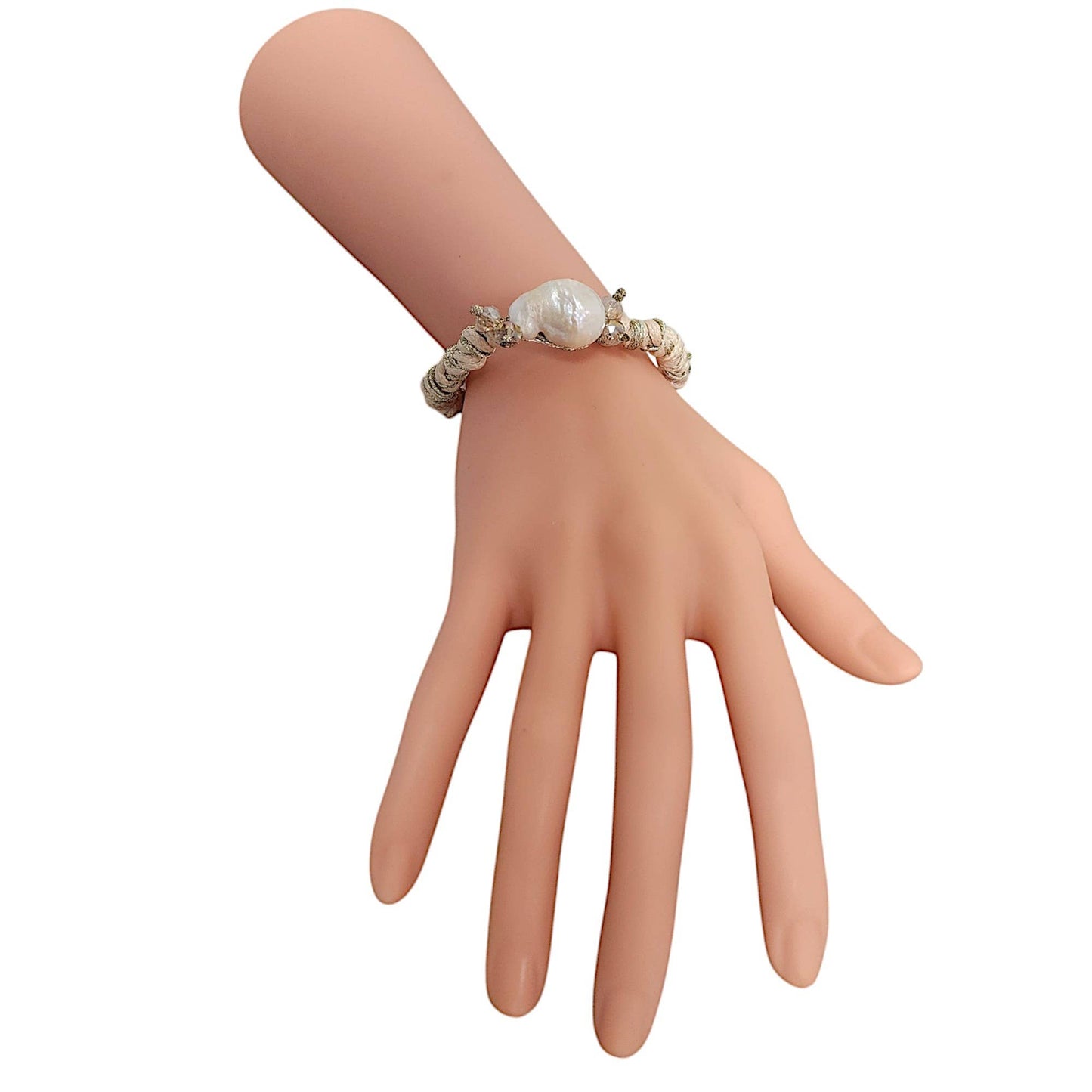Handmade Freshwater Pearl Necklace & Bracelet Matching Set