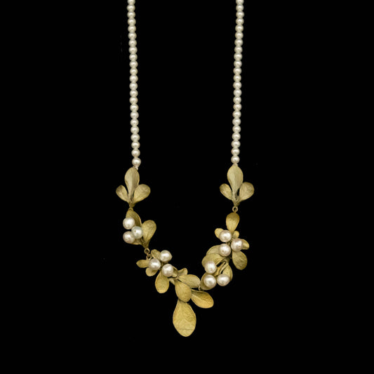 Barberry Necklace on Pearl - 16" Adj.