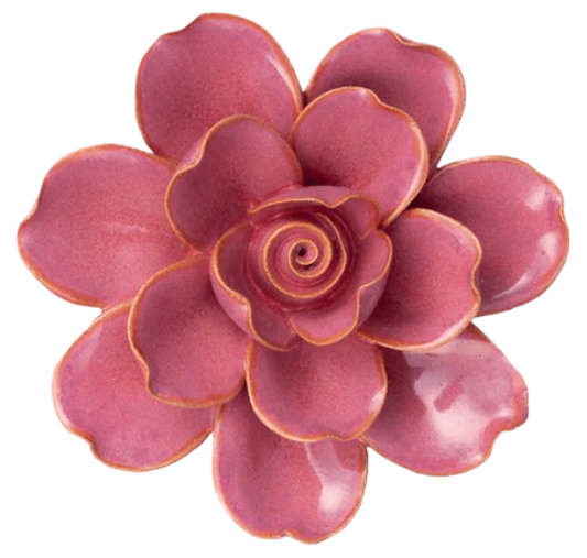 Blush Pink Tahitian Gardenia Ceramic Wall Flower
