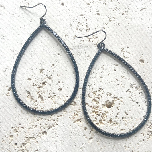 Teardrop statement earring crystal boutique 