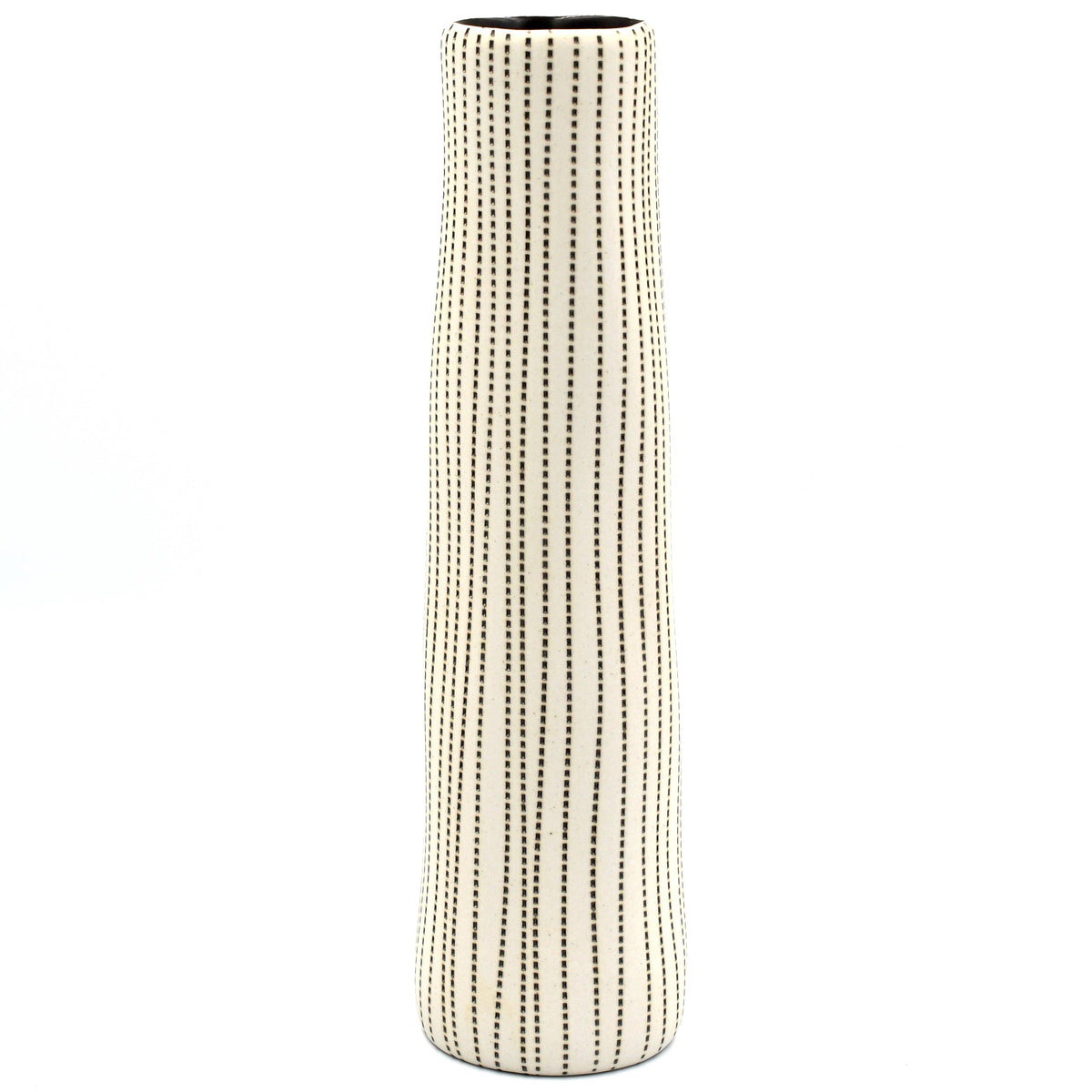 Handcrafted Cream Brown Porcelain Vase